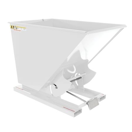 Vestil Light Duty Self-Dumping Hopper 1.5 Cubic Yard 2000 lb White D-150-LD-WHT